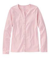 Women's Pima Cotton Tee Long-Sleeve Crewneck Cardigan