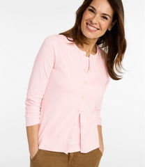 Women's Pima Cotton Tee Long-Sleeve Crewneck Cardigan