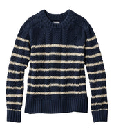 Women's Signature Cotton Fisherman Sweater Crewneck Stripe
