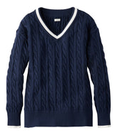 Cable V-Neck Women's The Original Double L® Sweater