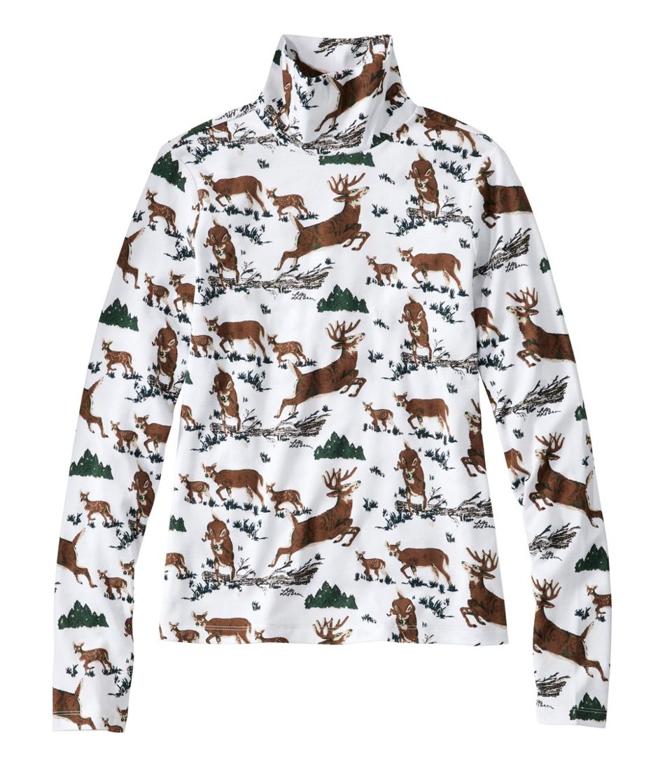 Women's Signature Lightweight Cotton Turtleneck Novelty