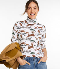 Novelty Women's Signature Lightweight Cotton Turtleneck