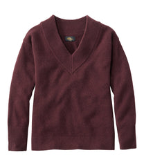 Women's Signature Premium Essential Cashmere Sweater Relaxed V-Neck