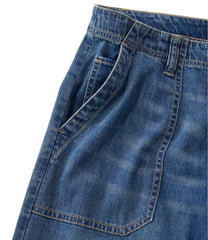 Mid-Rise Wide-Leg Ankle Women's Signature Utility Jeans