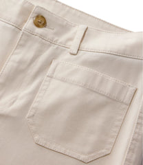 Women's Comfort Stretch Patch Pocket Pants Mid-Rise Wide Straight-Leg Chino