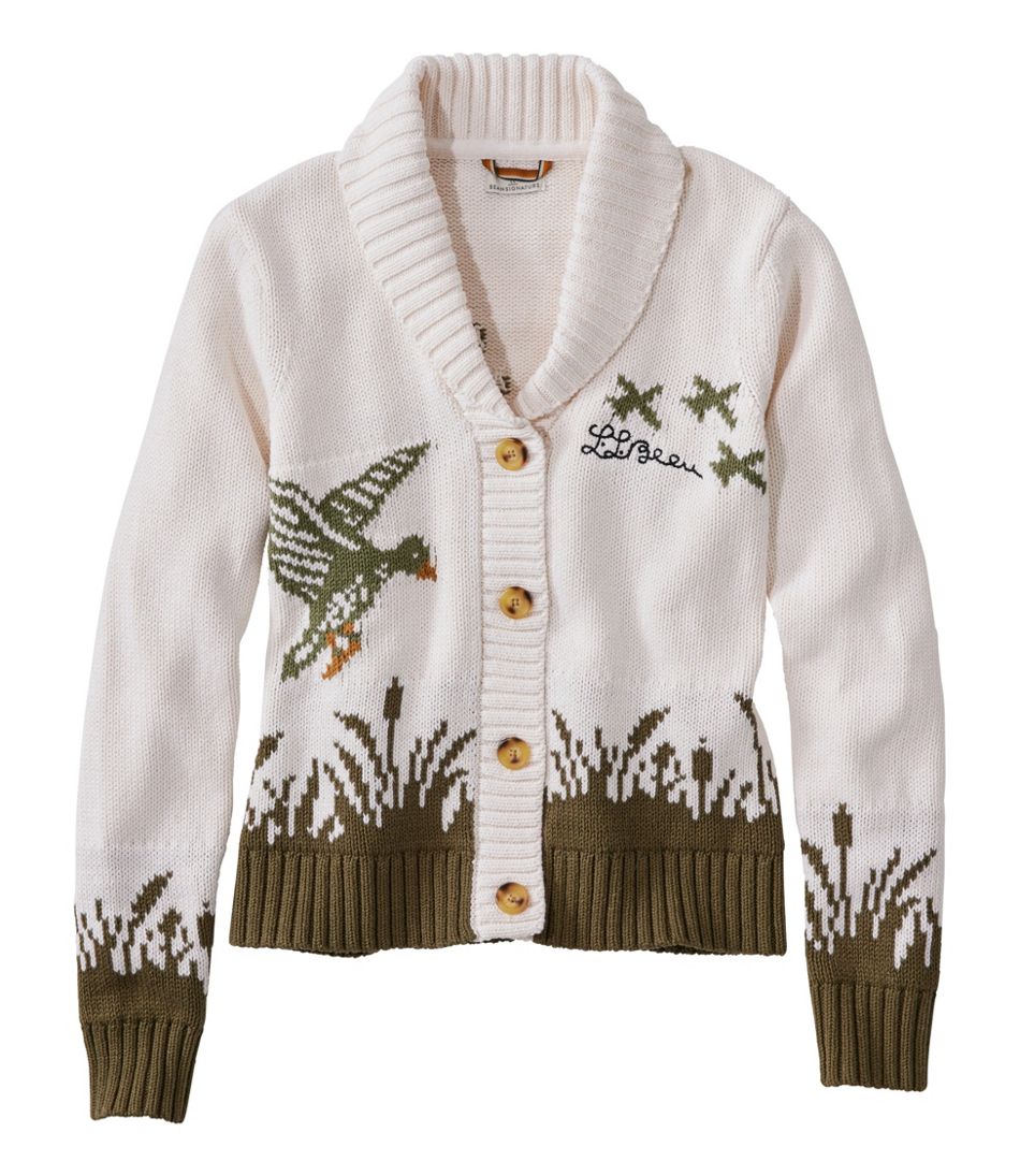 Women's Signature Original Cotton Sweater Shawl Cardigan Novelty