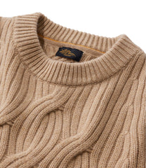 Women's Signature Premium Cashmere Cable Sweater Crewneck
