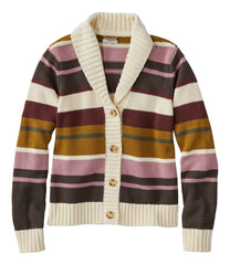 Shawl Cardigan Stripe Women's Signature Original Cotton Sweater