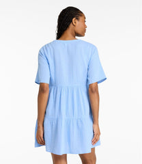 Print Women's Cloud Gauze Cover-Up Tiered Dress