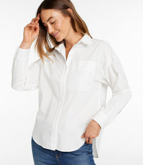 Women's Signature Premium Essential Poplin Shirt Long-Sleeve