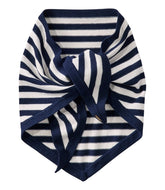 Striped Women's Cotton/Cashmere Knit Triangle Scarf