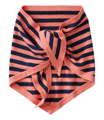 Striped Women's Cotton/Cashmere Knit Triangle Scarf