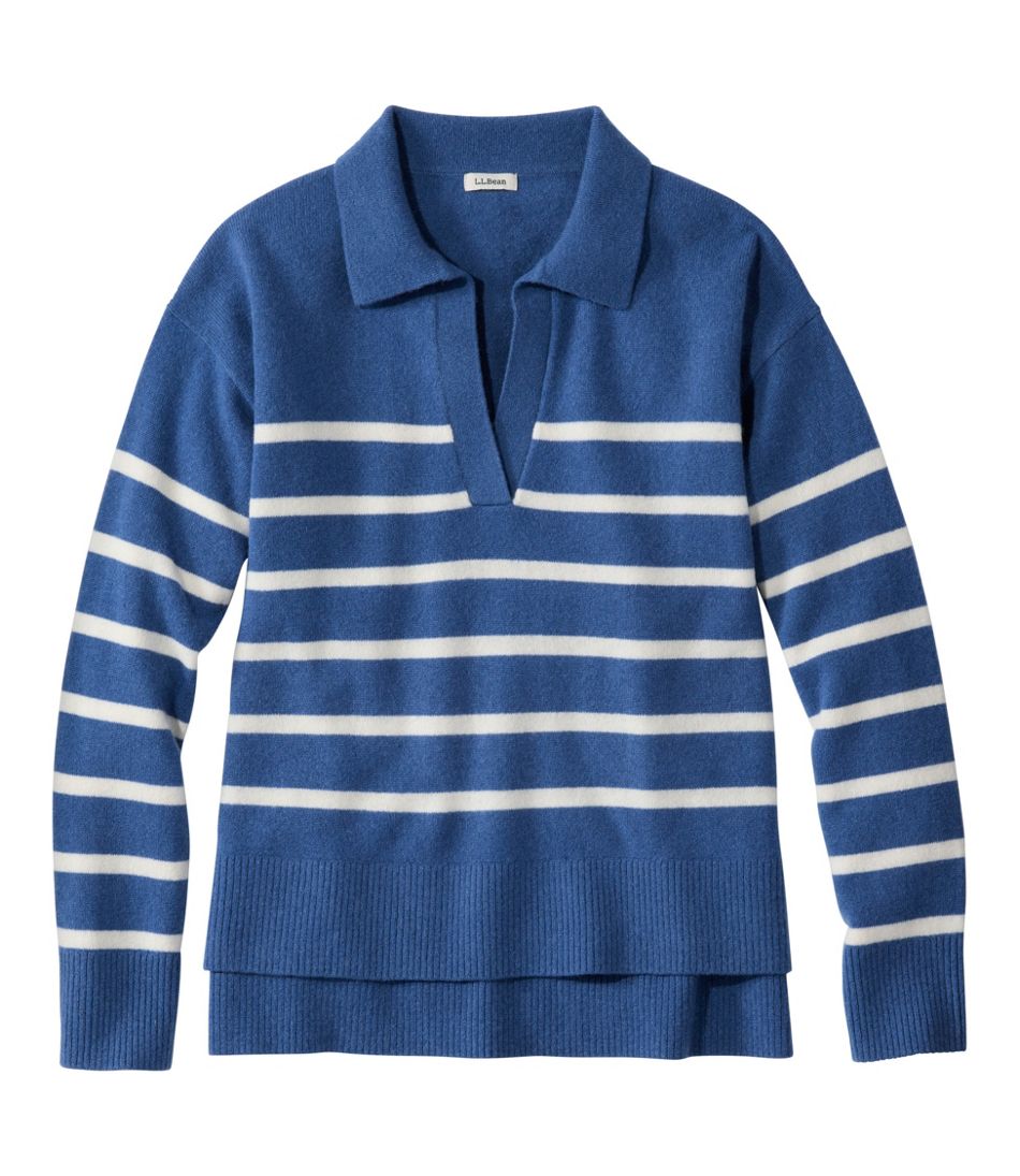 Women's Classic Cashmere Sweater Relaxed Polo
