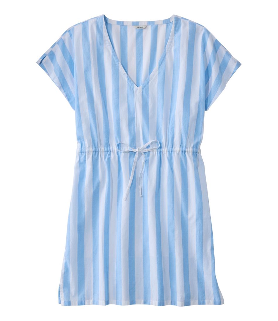 Women's L.L.Bean Coastal Cotton Cover-Up Caftan Print