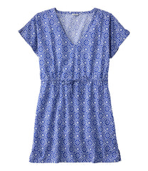 Women's L.L.Bean Coastal Cotton Cover-Up Caftan Print