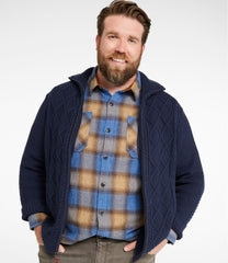 Full-Zip Men's Signature Cotton Fisherman Sweater