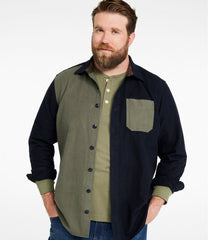 Slim Fit Mixed Media Men's Signature 1933 Chamois Cloth Shirt