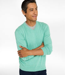 V-Neck Men's All Seasons Cotton Blend Sweater