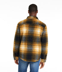 Plaid Men's Signature Mixed Media Fleece Shirt Jacket