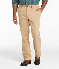 Straight Leg Men's Sunwashed Khaki Pants Standard Fit