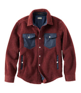 Men's Signature Mixed Media Fleece Shirt Jacket