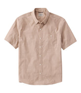 Slightly Fitted Untucked Fit Men's Comfort Stretch Performance® Chambray Shirt Short-Sleeve