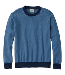 Stripe Crewneck Men's All Seasons Cotton Blend Sweater