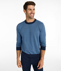 Stripe Crewneck Men's All Seasons Cotton Blend Sweater