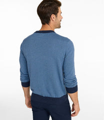 Crewneck Men's All Seasons Cotton Blend Sweater Stripe