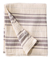 Lightweight Cotton Gauze Throw Stripe