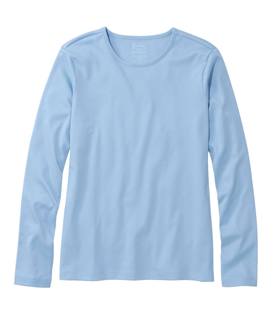 Women's Pima Cotton Tee Long-Sleeve Crewneck