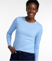 Women's Pima Cotton Tee Long-Sleeve Crewneck