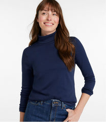 Women's Pima Cotton Turtleneck Long-Sleeve