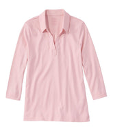 Women's Pima Cotton Tee Three-Quarter-Sleeve Polo