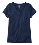 Women's Pima Cotton Shaped V-Neck Short-Sleeve