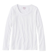 Scoopneck Long-Sleeve Women's Soft Stretch Supima-Blend Tee