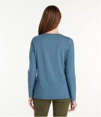 Scoopneck Long-Sleeve Women's Soft Stretch Supima-Blend Tee
