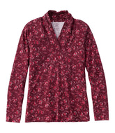 Women's Pima Cotton Tee Shawl Long-Sleeve Print