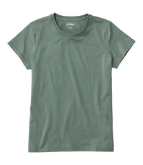 Women's Soft Stretch Supima-Blend Tee Crewneck Short-Sleeve