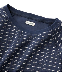 Long-Sleeve Crewneck Stripe Women's Unshrinkable Mini-Waffle Tee