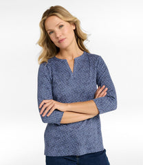 Women's L.L.Bean Tee Three-Quarter-Sleeve Splitneck Tunic Print