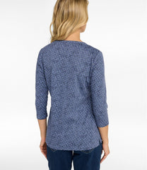 Women's L.L.Bean Tee Three-Quarter-Sleeve Splitneck Tunic Print