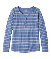 Women's L.L.Bean V-Neck Henley Long-Sleeve Stripe