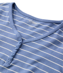 Women's L.L.Bean V-Neck Henley Long-Sleeve Stripe