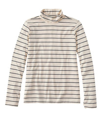 Women's Soft Stretch Supima-Blend Tee Turtleneck Stripe