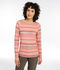 Crewneck Long-Sleeve Stripe Women's Everyday SunSmart® Tee