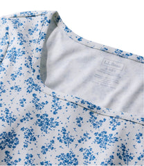 Women's Pima Cotton Tee Soft Squareneck Elbow-Sleeve
