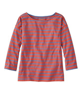 Women's Heritage Mariner Top Boatneck Three-Quarter-Sleeve Stripe