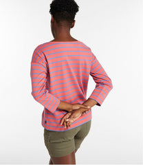 Women's Heritage Mariner Top Boatneck Three-Quarter-Sleeve Stripe