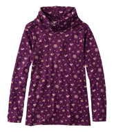 Women's Pima Cotton Tee Long-Sleeve Cowlneck Print